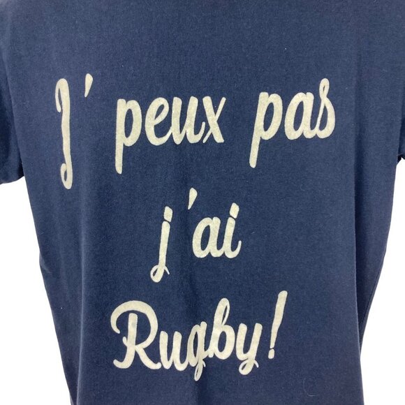 Racing 92 Rugby T Shirt Mens Small French I Can't I have Rugby Navy Cotton - Picture 4 of 5